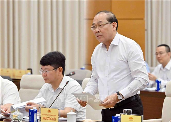 Phó Chủ tịch Uỷ ban Trung ương MTTQ Việt Nam Hoàng Công Thủy phát biểu. Ảnh: Phạm Kiên - TTXVN