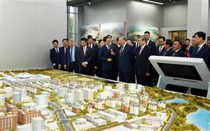 Tổng Bí thư, Chủ tịch nước khảo sát tại Khu khởi động của thành phố Hùng An (Trung Quốc)