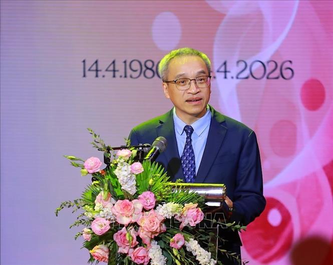 Ông Phan Tâm, Thứ trưởng Bộ Văn hoá, Thể thao và Du lịch phát biểu. Ảnh: Khánh Hoà - TTXVN