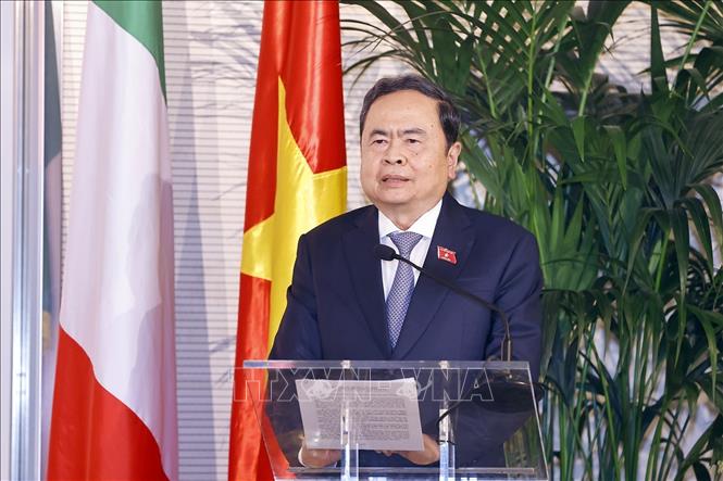 Chủ tịch Quốc hội Trần Thanh Mẫn phát biểu. Ảnh: Doãn Tấn – TTXVN