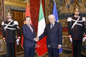 Chủ tịch Quốc hội Trần Thanh Mẫn hội kiến Tổng thống Italy
