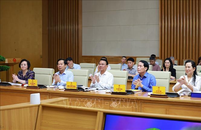 Các thành viên Hội đồng Thi đua - Khen thưởng Trung ương tham dự phiên họp lần thứ nhất, nhiệm kỳ 2026 - 2031. Ảnh: Dương Giang - TTXVN