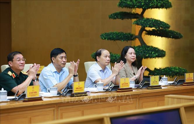 Các thành viên Hội đồng Thi đua - Khen thưởng Trung ương tham dự phiên họp lần thứ nhất, nhiệm kỳ 2026 - 2031. Ảnh: Dương Giang - TTXVN