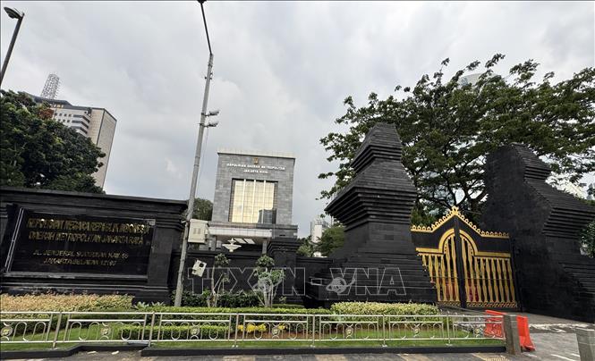 Trụ sở Cảnh sát Quốc gia Indonesia ở Jakarta. Ảnh: Đỗ Quyên – PV TTXVN tại Indonesia