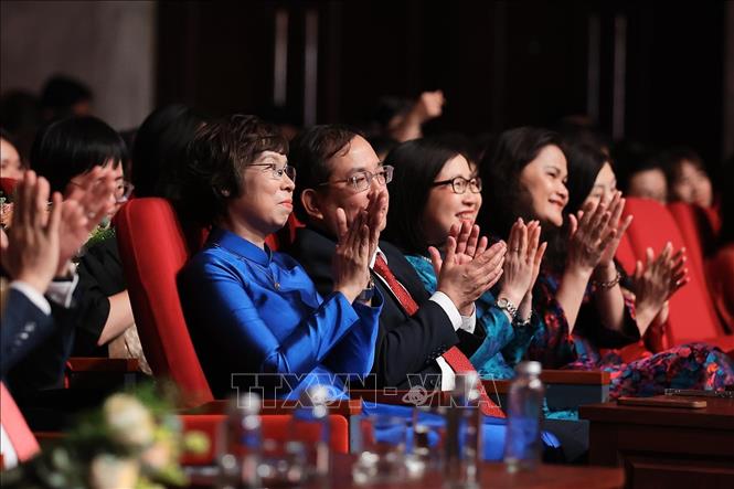 Các đại biểu tham dự buổi lễ trao giải. Ảnh: Phạm Tuấn Anh - TTXVN