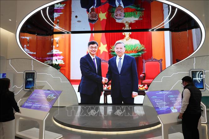 Với lợi thế địa lý gần ASEAN, Nam Ninh được lựa chọn làm điểm đặt Trung tâm đổi mới sáng tạo AI Trung Quốc - ASEAN, nhằm phát huy vai trò cửa ngõ kết nối giữa Trung Quốc với Đông Nam Á. Ảnh: Công Tuyên - PV TTXVN tại Trung Quốc