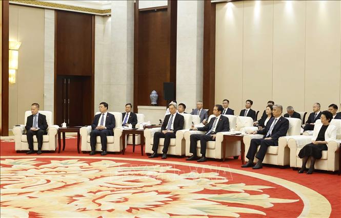 Các đại biểu dự buổi tiếp. Ảnh: Thống Nhất - TTXVN