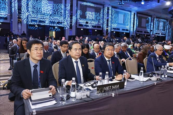 Chủ tịch Quốc hội Trần Thanh Mẫn dự Phiên thảo luận chung về chủ đề “Nuôi dưỡng hy vọng, bảo đảm hòa bình và bảo vệ công lý cho các thế hệ tương lai”. Ảnh: Doãn Tấn – TTXVN