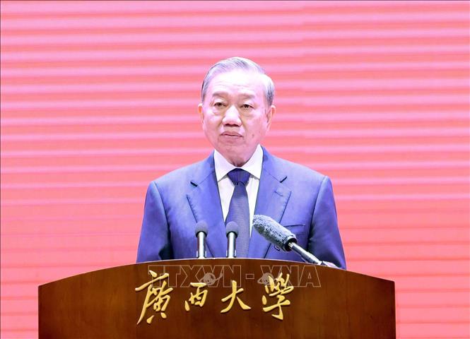 Tổng Bí thư, Chủ tịch nước Tô Lâm phát biểu. Ảnh: Thống Nhất - TTXVN