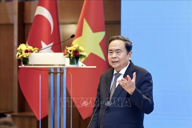 Chủ tịch Quốc hội Trần Thanh Mẫn phát biểu. Ảnh: Doãn Tấn - TTXVN