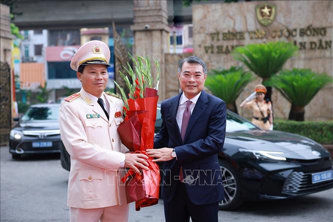 Thủ tướng Lê Minh Hưng dự Lễ kỷ niệm 80 năm Ngày truyền thống lực lượng Cảnh sát hình sự. Ảnh: Dương Giang – TTXVN 
