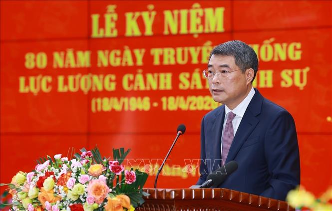 Prime Minister Le Minh Hung speaks at the ceremony. Photo: Duong Giang - VNA
