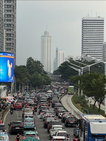Giao thông là nguồn lớn nhất gây ô nhiễm không khí tại Jakarta. Ảnh: Đỗ Quyên – PV TTXVN tại Indonesia