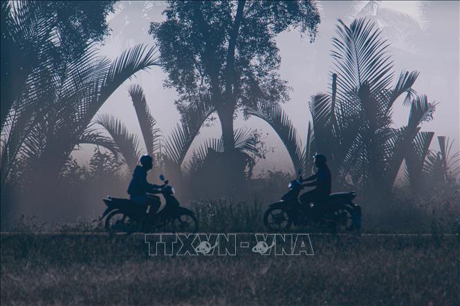  Miền quê Cần Thơ đang gây thương nhớ bởi những con đường làng tĩnh lặng vào buổi sớm. Ảnh: Duy Khương – TTXVN