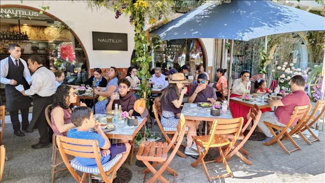 Một nhà hàng tại Guadalajara, thủ phủ của bang miền Trung Jalisco, Mexico. Ảnh: Phi Hùng - PV TTXVN tại Mexico