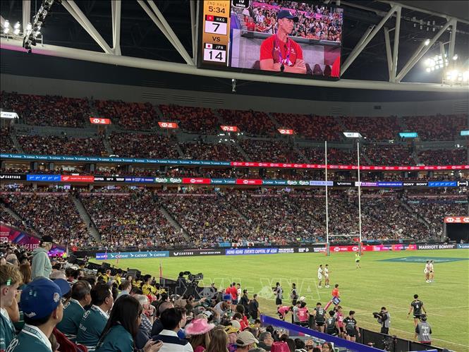 Một góc sân vận động Kai Tak. Ảnh: Mạc Luyện - PV TTXVN tại Hong Kong