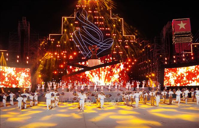 Văn nghệ chào mừng Đại hội TDTT TP. Hồ Chí Minh lần thứ nhất năm 2026. Ảnh: Trung Tuyến - TTXVN