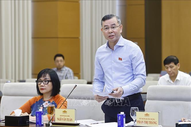 Bộ trưởng Bộ Tài chính Ngô Văn Tuấn phát biểu. Ảnh: Doãn Tấn - TTXVN