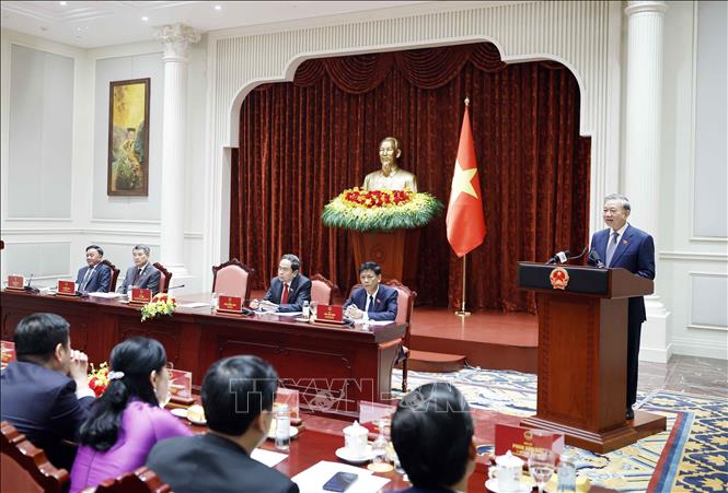 Tổng Bí thư, Chủ tịch nước Tô Lâm phát biểu. Ảnh: Thống Nhất - TTXVN