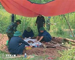 Phát hiện một hài cốt liệt sỹ trong hầm chiến đấu tại Quảng Trị