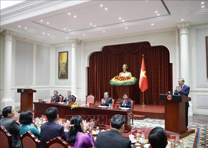 Tổng Bí thư, Chủ tịch nước Tô Lâm phát biểu. Ảnh: Thống Nhất - TTXVN