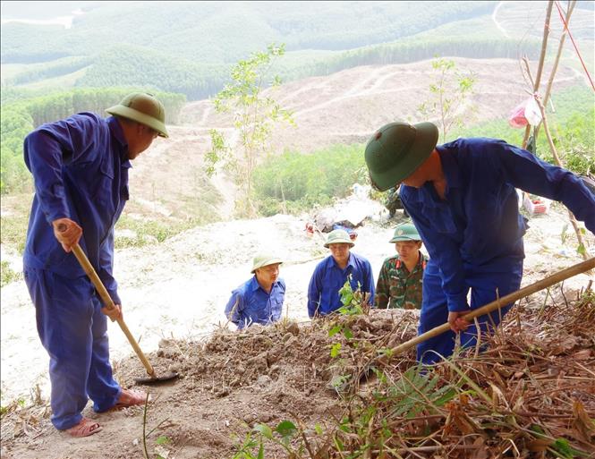 Đội Quy tập hài cốt liệt sĩ, Sư đoàn 968 (Quân khu 4) mở rộng phạm vi tìm kiếm tại khu vực Đông Bắc, cao điểm 288, xã Hiếu Giang, tỉnh Quảng Trị. Ảnh: TTXVN phát