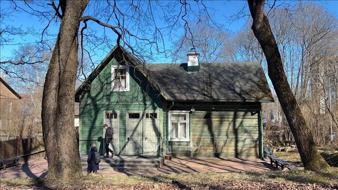 Bảo tàng Lenin tại quận Vyborg, nơi Người dừng chân trên đường về Petrograd để lãnh đạo Cách mạng tháng Mười. Ảnh: Tâm Hằng, phóng viên TTXVN tại LB Nga