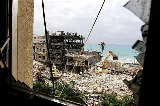 Cảnh tàn phá do xung đột tại Tyre, Liban. Ảnh: THX/TTXVN