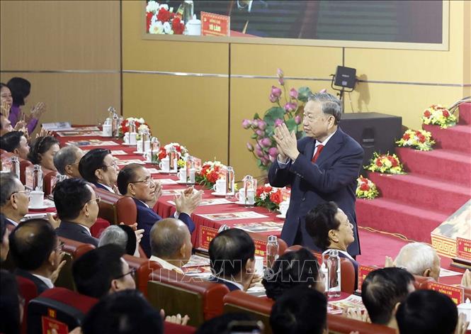 Tổng Bí thư, Chủ tịch nước Tô Lâm dự Lễ kỷ niệm 120 năm Ngày sinh Tổng Bí thư Hà Huy Tập (24/4/1906-24/4/2026). Ảnh: Thống Nhất -TTXVN