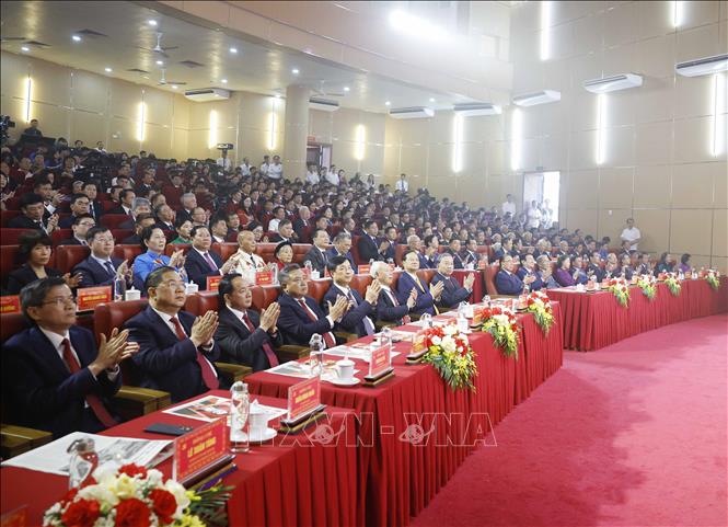 Tổng Bí thư, Chủ tịch nước Tô Lâm và các đồng chí lãnh đạo, nguyên lãnh đạo Đảng, Nhà nước tham dự. Ảnh: Thống Nhất -TTXVN