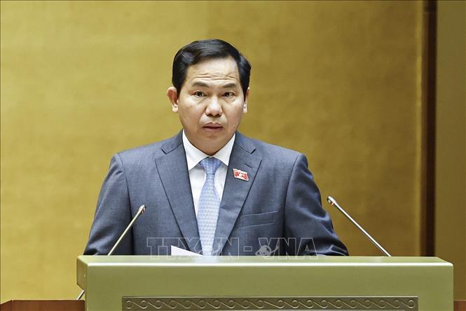 Tổng Thư ký Quốc hội, Chủ nhiệm Văn phòng Quốc hội Lê Quang Mạnh phát biểu. Ảnh: Doãn Tấn - TTXVN