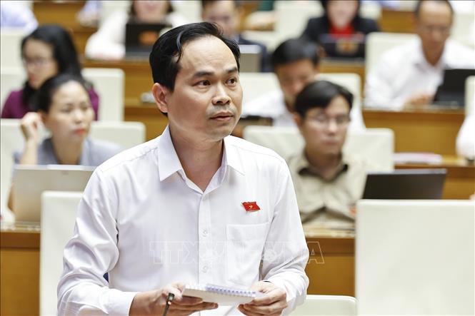 Đại biểu Quốc hội TP Đà Nẵng Nguyễn Duy Minh phát biểu. Ảnh: Doãn Tấn - TTXVN