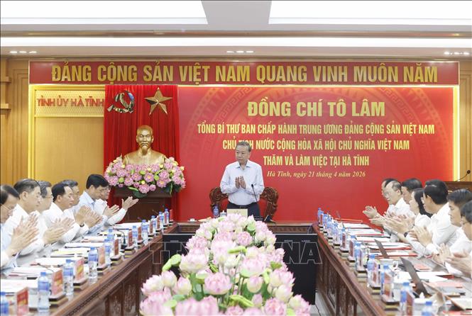 Tổng Bí thư, Chủ tịch nước Tô Lâm phát biểu. Ảnh: Thống Nhất -TTXVN