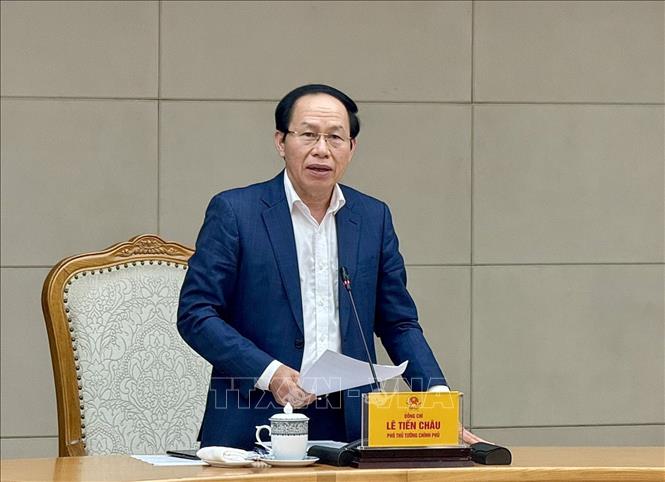 Phó Thủ tướng Lê Tiến Châu phát biểu chỉ đạo tại cuộc họp. Ảnh: TTXVN phát