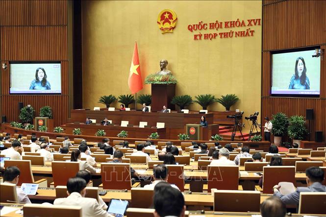 Bộ trưởng Bộ Văn hóa, Thể thao và Du lịch Lâm Thị Phương Thanh phát biểu giải trình, làm rõ một số vấn đề đại biểu Quốc hội nêu. Ảnh: An Đăng - TTXVN