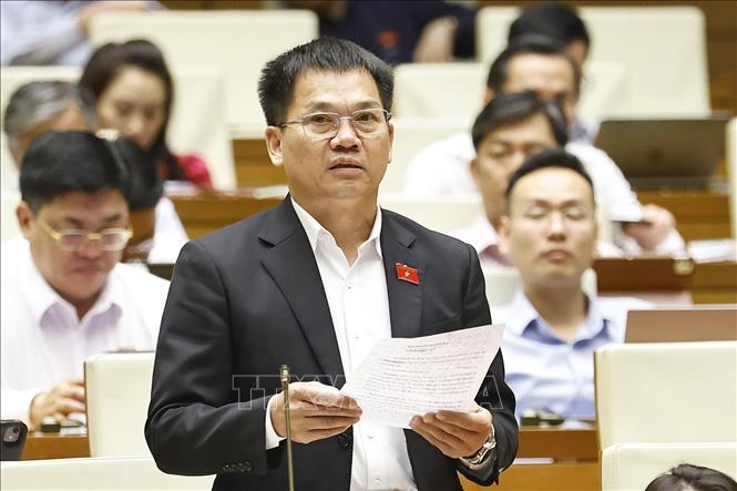 Đại biểu Quốc hội tỉnh Lâm Đồng Dương Khắc Mai phát biểu. Ảnh: Doãn Tấn - TTXVN