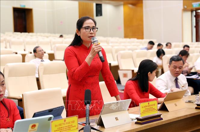 Đại biểu thảo luận tại tổ. Ảnh: Quang Cường - TTXVN