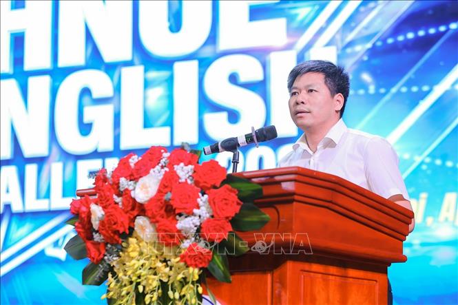 PGS.TS Kiều Văn Hoan, Phó Hiệu trưởng Trường Đại học Sư phạm Hà Nội phát biểu khai mạc. Ảnh: Lê Đông - TTXVN