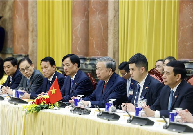 Tổng Bí thư, Chủ tịch nước Tô Lâm hội đàm với Tổng thống Hàn Quốc Lee Jae Myung. Ảnh: Thống Nhất – TTXVN