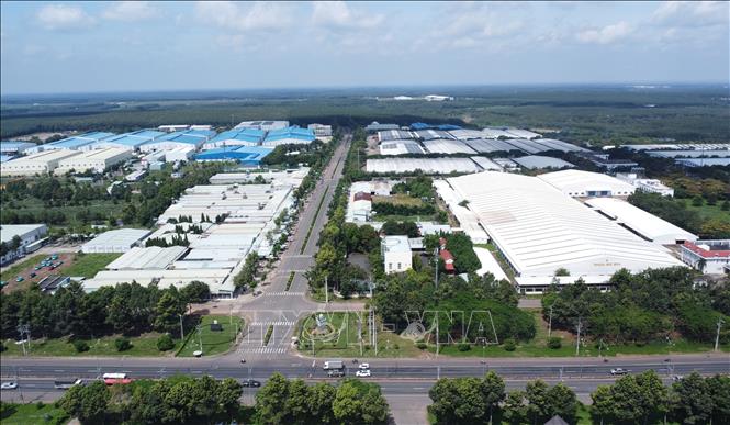 Toàn cảnh khu vực trung tâm Trung tâm hành chính xã Đồng Phú, 1 trong 10 xã vừa được HĐND tỉnh Đồng Nai thông qua nghị quyết tán thành chủ trương thành lập các phường của tỉnh. Ảnh: Đậu Tất Thành – TTXVN