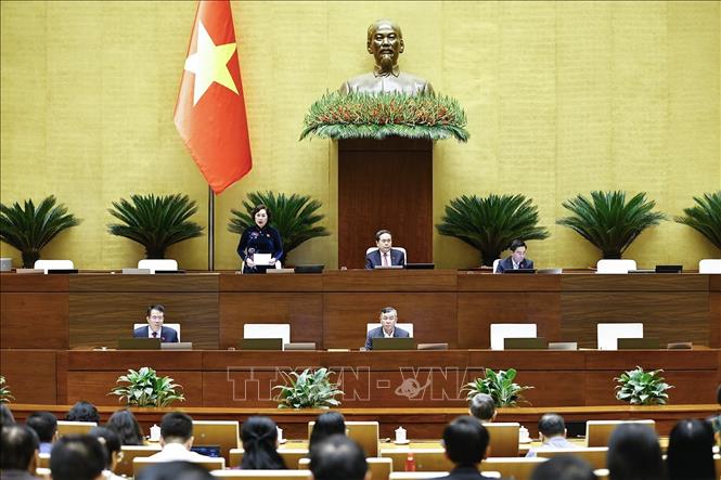 Phó Chủ tịch Quốc hội Nguyễn Thị Hồng phát biểu. Ảnh: Doãn Tấn - TTXVN