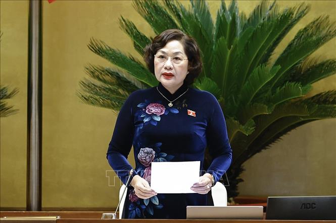 Phó Chủ tịch Quốc hội Nguyễn Thị Hồng phát biểu. Ảnh: Doãn Tấn - TTXVN