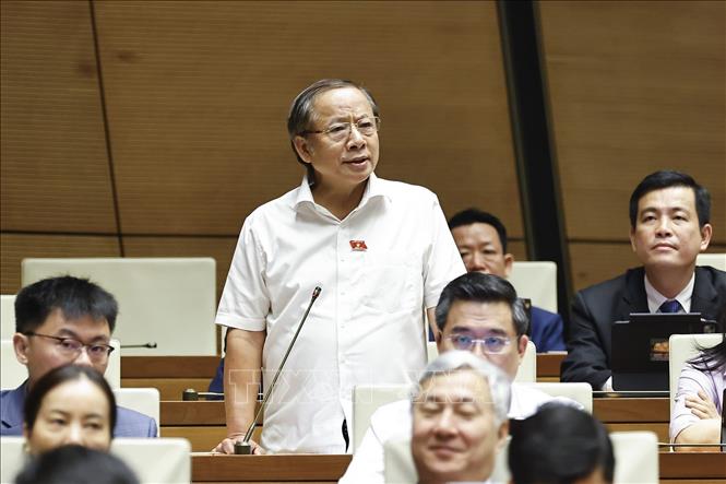 Đại biểu Quốc hội Thành phố Hồ Chí Minh Nguyễn Văn Thân phát biểu. Ảnh: Doãn Tấn - TTXVN