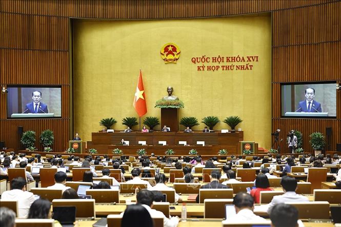 Quang cảnh phiên họp, chiều 23/4. Ảnh: Doãn Tấn - TTXVN