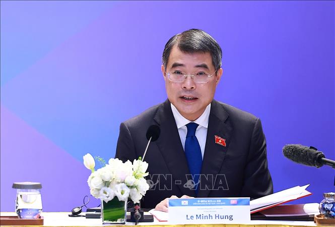 Thủ tướng Lê Minh Hưng phát biểu. Ảnh: Dương Giang – TTXVN