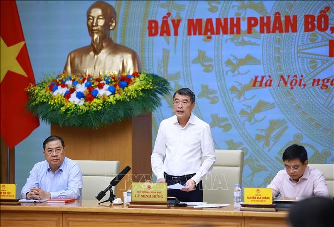 Thủ tướng Lê Minh Hưng chủ trì Hội nghị toàn quốc đẩy mạnh phân bổ, giải ngân vốn đầu tư công năm 2026. Ảnh: Dương Giang – TTXVN
