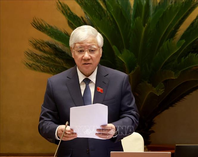 Phó Chủ tịch Thường trực Quốc hội Đỗ Văn Chiến phát biểu. Ảnh: Tuấn Anh - TTXVN