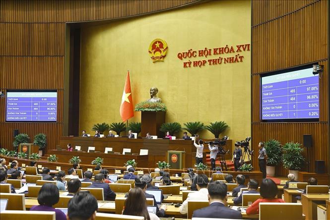 Quốc hội biểu quyết thông qua Nghị quyết về kế hoạch tài chính 05 năm quốc gia giai đoạn 2026 - 2030; kế hoạch vay, trả nợ công giai đoạn 2026 - 2030. Ảnh: Doãn Tấn - TTXVN
