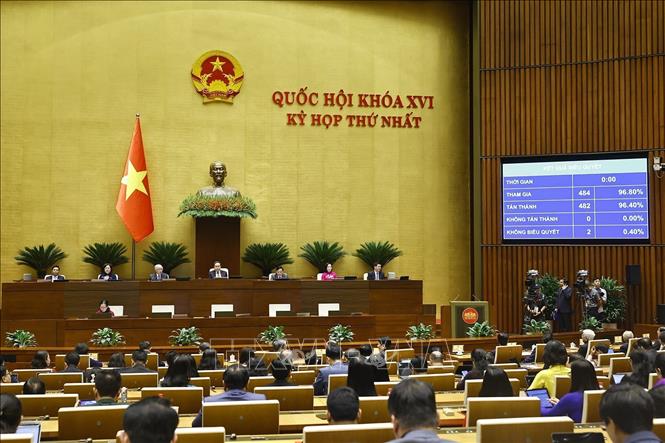 Quốc hội biểu quyết thông qua Nghị quyết về kế hoạch đầu tư công trung hạn giai đoạn 2026 - 2030. Ảnh: Doãn Tấn - TTXVN
