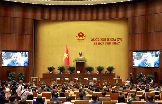 Phiên Bế mạc Kỳ họp thứ Nhất, Quốc hội khoá XVI. Ảnh: Tuấn Anh - TTXVN